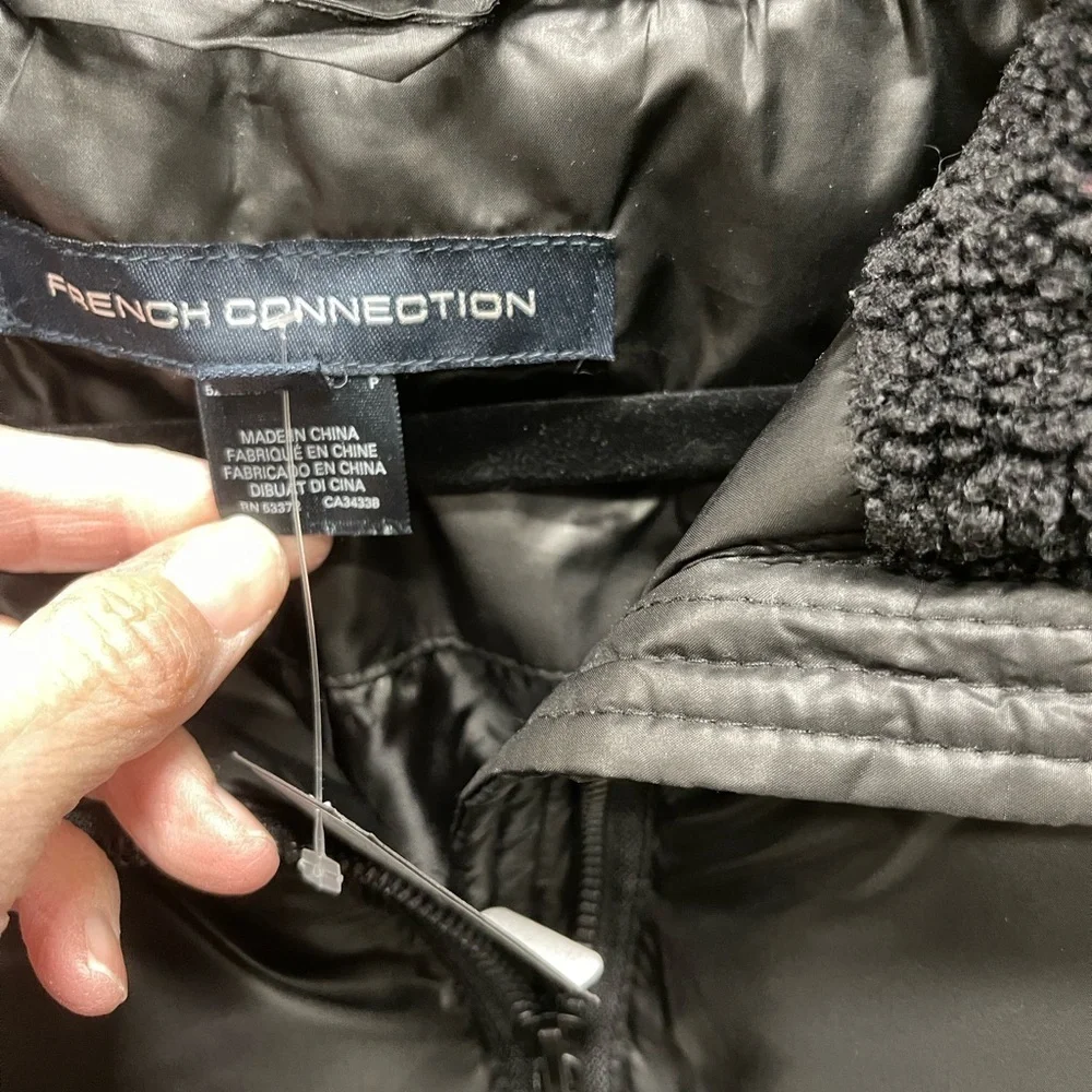 French Connection Black Quilted Jacket